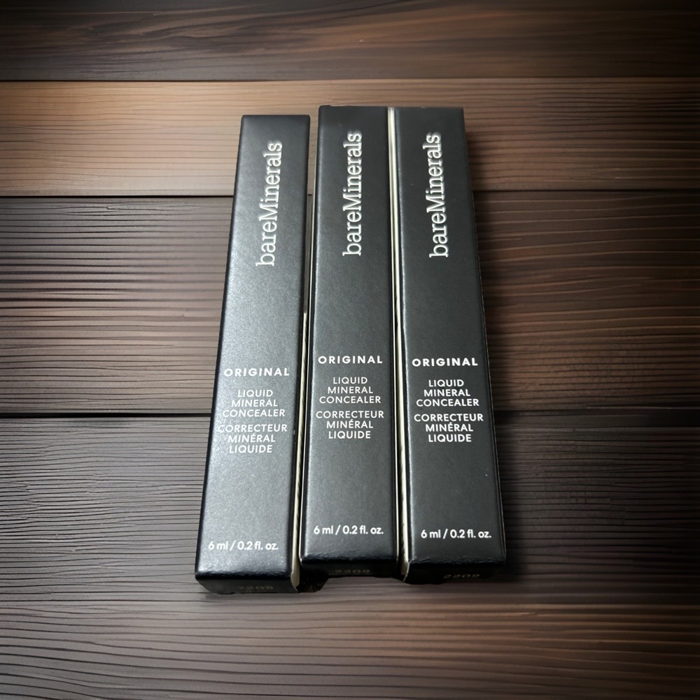 BareMinerals ~ Original Liquid Mineral Concealer Fair 1W Full Size  Lot Of THREE